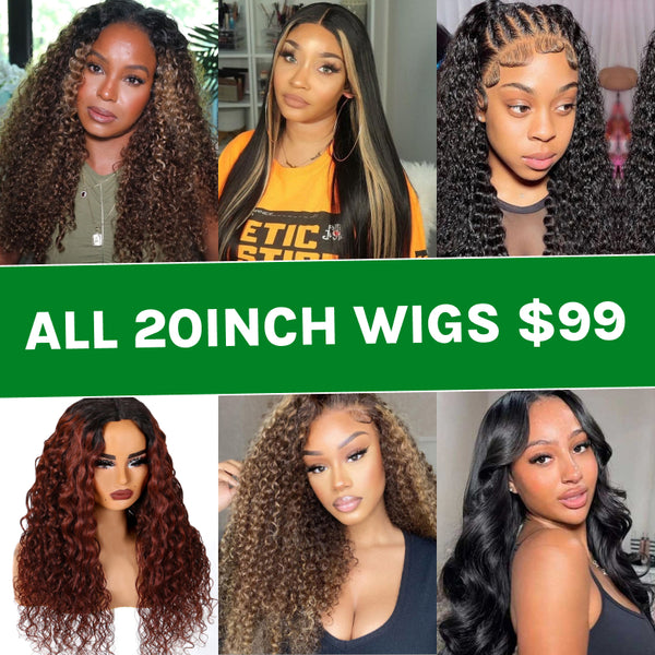 All 20'' WIGS $99|New Year Crazy Deal All Wigs Limited Stock Flash Sale