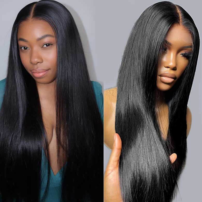 Klaiyi Straight Hair 7x5 Bye Bye Knots 13x4 Pre-Everything Put On and Go Glueless Wig  Flash Sale Affordable Lace Part Wig