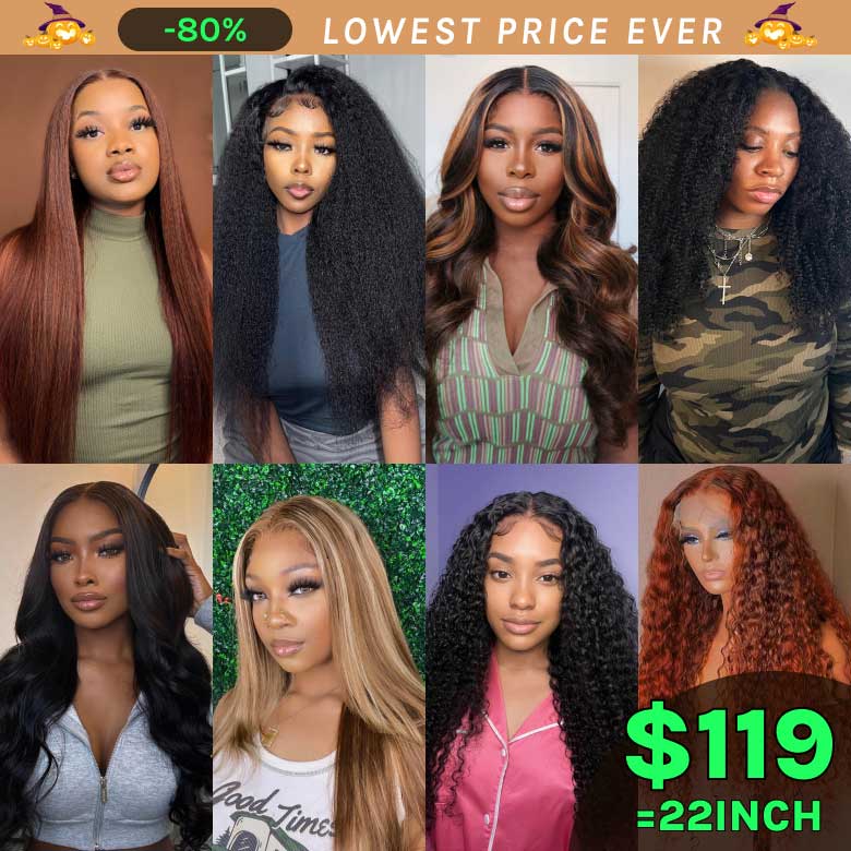 22‘’=$119| Black Friday Deals $119 Get 22"Glueless Wig|8 Hot Styles to Choose Flash Sale