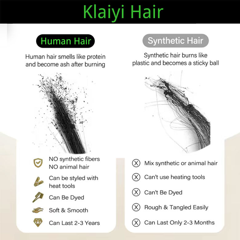 Klaiyi Yaki Straight Put On and Go Glueless Lace Wigs 7x5 Bye Bye Knots Pre-cut Human Hair Lace Wig Kinky Straight