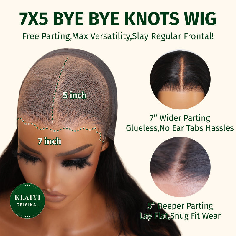 First Wig | Klaiyi Honey Blonde Highlight Water Wave Bob Wig 7x5 Bye Bye Knots Glueless Put On and Go Wigs Flash Sale