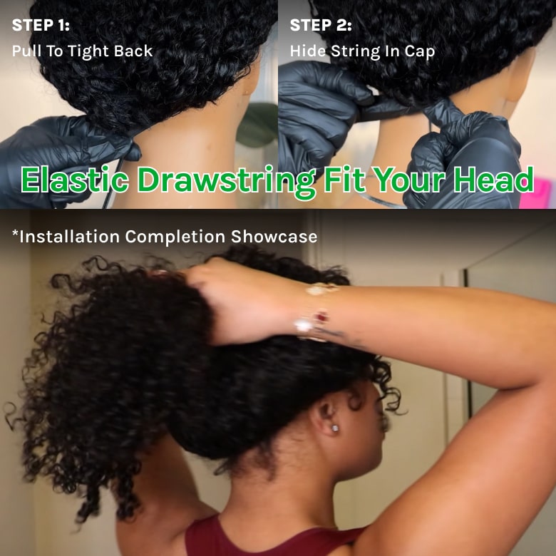 Klaiyi Body Wave Easicontour V Part Glueless Wig with invisi Drawstring Human Hair Meets Real Scalp Beginner Friendly