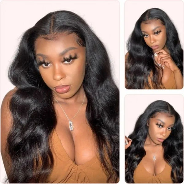 HD Clearance| Klaiyi 40inch 200% Density 5x5 HD Lace Closure Glueless Wig Body Wave Virgin Human Hair Flash Sale