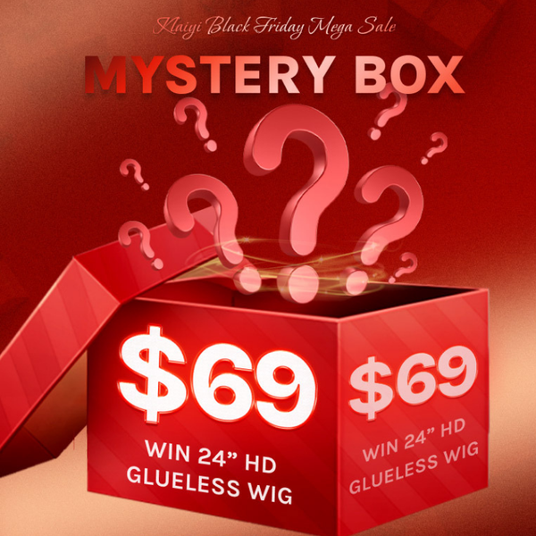 Klaiyi Mystery Box Only $69  Win 24" HD Lace Wig Valued $229 Flash Sale