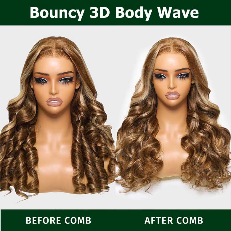 Extra 50% Off Code HALF50 | Klaiyi Ombre Highlight 7x5 Bye Bye Knots Pre-cut Body Wave Lace Wig