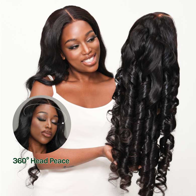 Klaiyi Real 5x5 HD Invisible Lace Closure Wigs 180% Glueless Wigs Melted All Skin Human Hair Wig