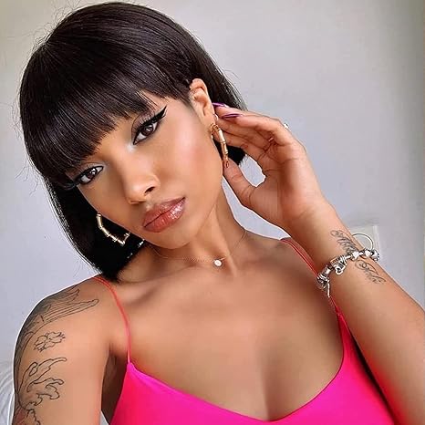 Klaiyi Everyday Short Bob Wigs 100% Human Hair Crazy Sale Limited Stock Flash Sale