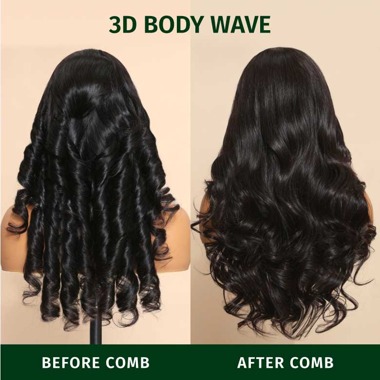 Klaiyi 13x4 Body Wave Pre-Everything™ Lace Frontal Wig Byebye Glue Lace Front Wigs with Invisible Knots