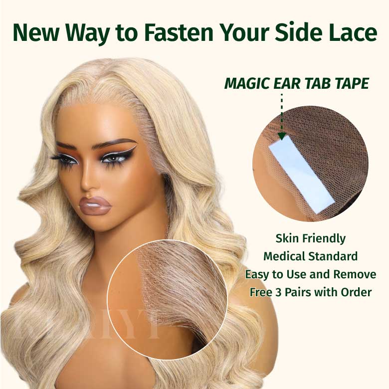 Extra 70% OFF |Klaiyi Ash Blonde Highlight 13x4 Pre-everything Put On and Go Glueless Lace Front Wig