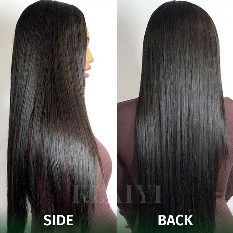 Klaiyi Silky Straight 13x4 Pre-Everything Lace Frontal Wig Real Ear To Ear Pre-Cut Lace Frontal Super Secure Wig