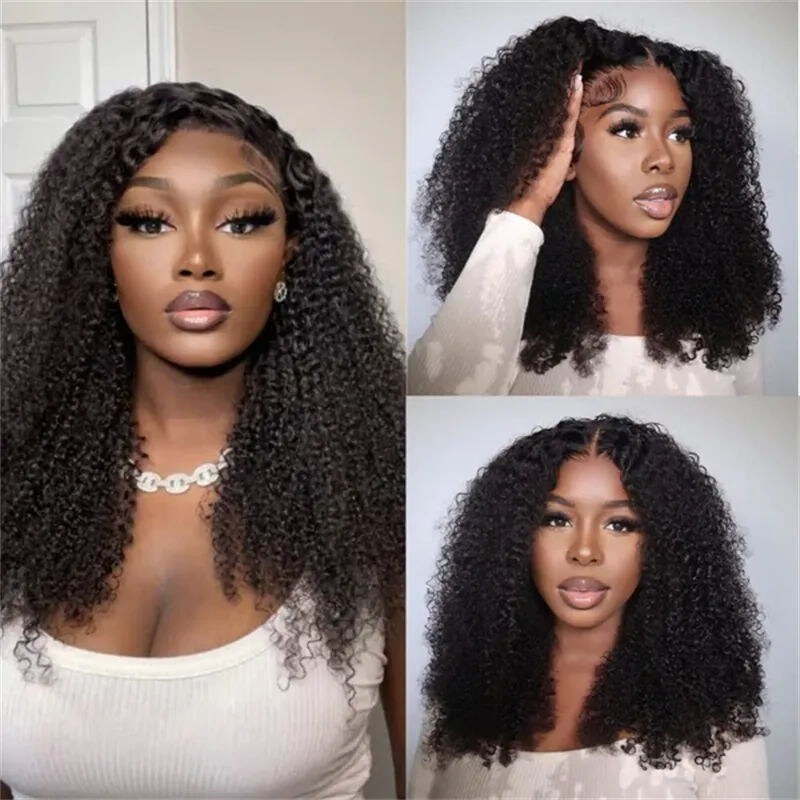 Sale No.58 Kinky Straight Scalp Knots 13X4 Full Frontal HD Lace Wig