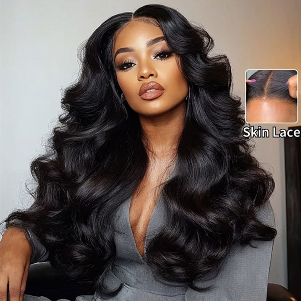 Klaiyi 7x5 Bye Bye Knots Put On and Go Wig Glueless Body Wave Human Hair Wigs Beginner Wig