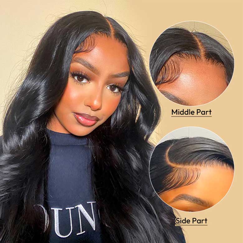 Klaiyi Body Wave Glueless 13x4 HD Invisible Transparent Wig – KLAIYI