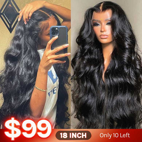 Klaiyi 7x5 Bye Bye Knots Glueless Wig  Body Wave Pre Cut Lace Wigs Flash Sale