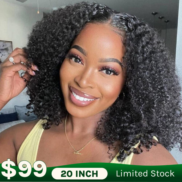 Klaiyi 4C Kinky Edge Wig Realistic Super Natural 4C Kinky Curly 7x5 Bye Bye Knots Wig Flash Sale