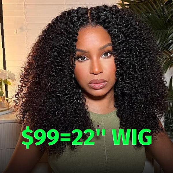 Klaiyi 4C Kinky Edge Wig Realistic Super Natural 4C Kinky Curly 7x5 Bye Bye Knots Wig Flash Sale