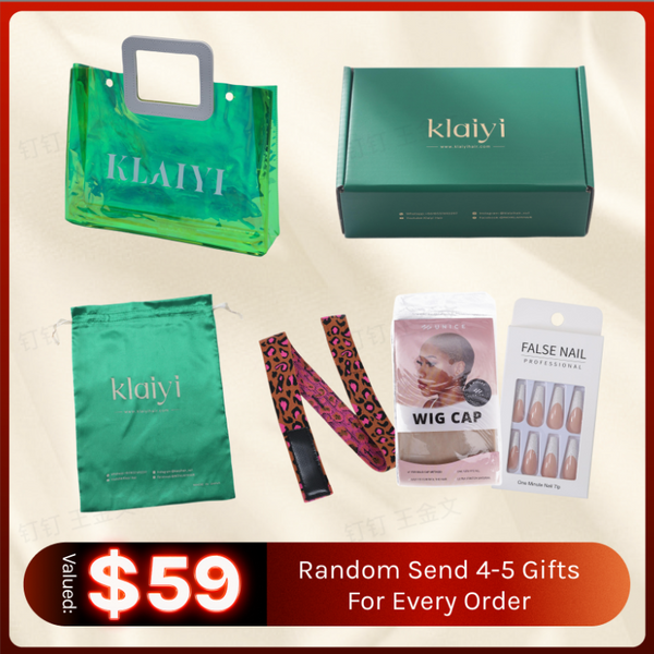 Klaiyi Free Gifts Package For Wigs, Random Send 4-5 Gifts Valude $59