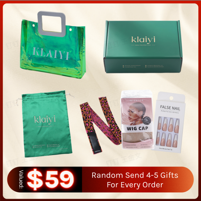 Klaiyi Free Gifts Package For Wigs, Random Send 4-5 Gifts Valude $59