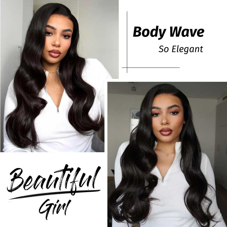 Klaiyi Body Wave No Glue Wigs 13x4 Invisible Transparent Lace Front Human Hair Wigs Pre-everything Wig