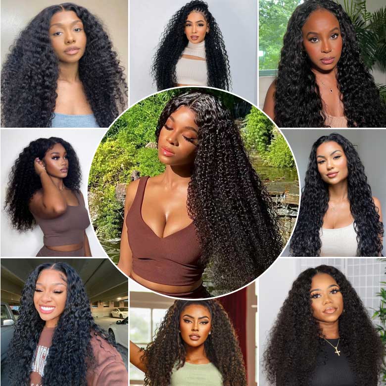 Klaiyi Hair 3 Bundles 100% Virgin Human Hair Curly Wave Hair Weft Deals Jerry Curly Flash Sale