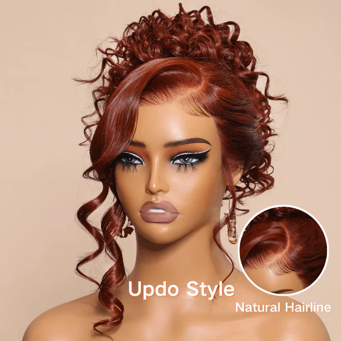 $169 Get 2 Wigs |  13x4 Lace Front Wigs Reddish Brown  Body Wave Glueless Lace Wigs + 4x4x0.75 Lace Part Wig Straight Hair Natural Color Wig Flash Sale