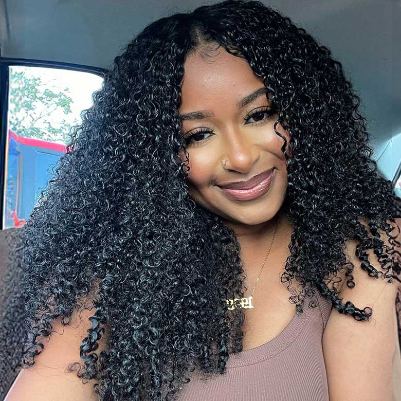 Klaiyi V Part Wig Kinky Curly Meets Real Scalp Beginner Friendly Afro Kinky Upgraded U Part Wigs