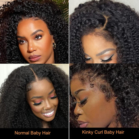 Klaiyi 4C Kinky Edge Wig Realistic Super Natural 4C Kinky Curly 7x5 Bye Bye Knots Wig Flash Sale