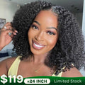 Klaiyi 4C Kinky Edge Wig Realistic Super Natural 4C Kinky Curly 7x5 Bye Bye Knots Wig Flash Sale