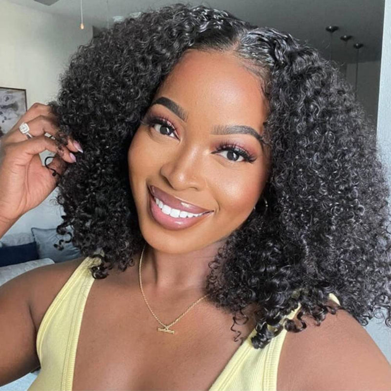 Klaiyi 4C Kinky Edge Wig Realistic Super Natural 4C Kinky Curly 7x5 Bye Bye Knots Wig Flash Sale