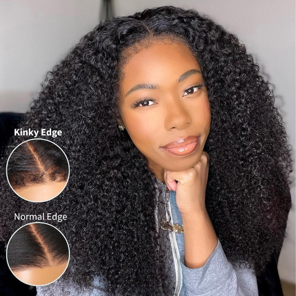 Extra 50% Off Code HALF50 | Klaiyi 4c Kinky Curly Lace Wig Virgin Human Hair For Women Flash Sale