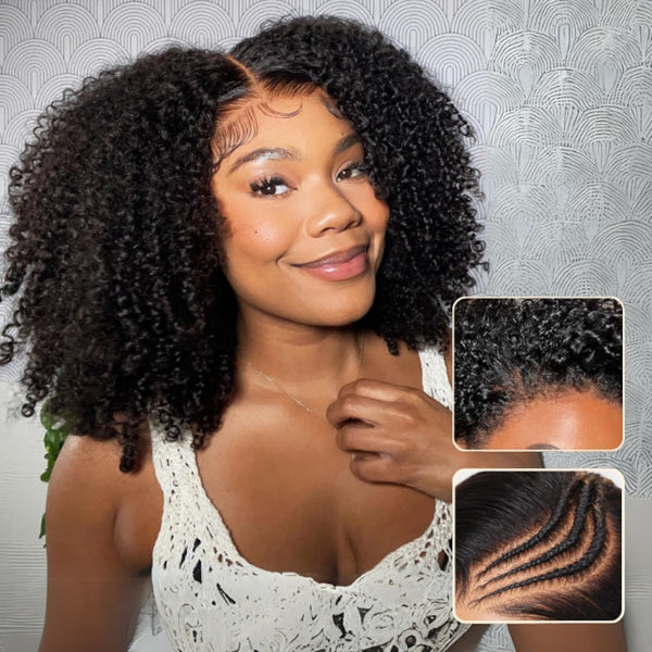 Buy 1 Get 1 Free,Code:BOGO | Klaiyi Kinky Curly 7x5 Bye Bye Knots Wig 4.0