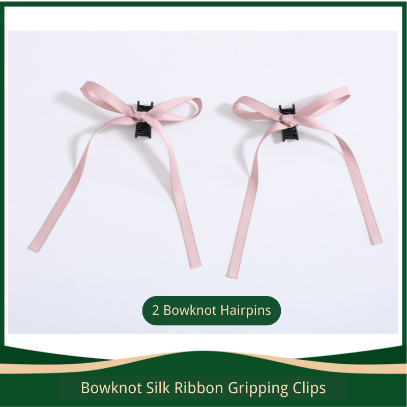 Klaiyi Bowknot Silk Ribbon Gripping Clips Accessory Flash Sale