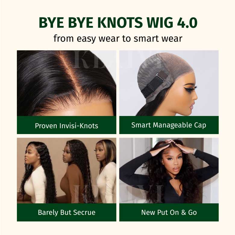 Klaiyi 7x5 Bye Bye Knots Reddish Brown Yaki Straight Wig Put On and Go Glueless Lace Wigs Human Hair