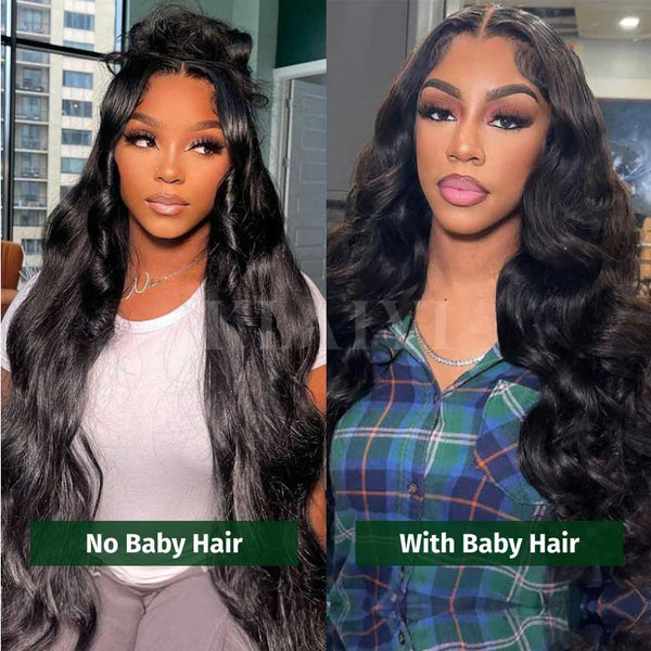 Klaiyi 7x5 Bye Bye Knots Glueless Wig  Body Wave Pre Cut Lace Wigs Flash Sale