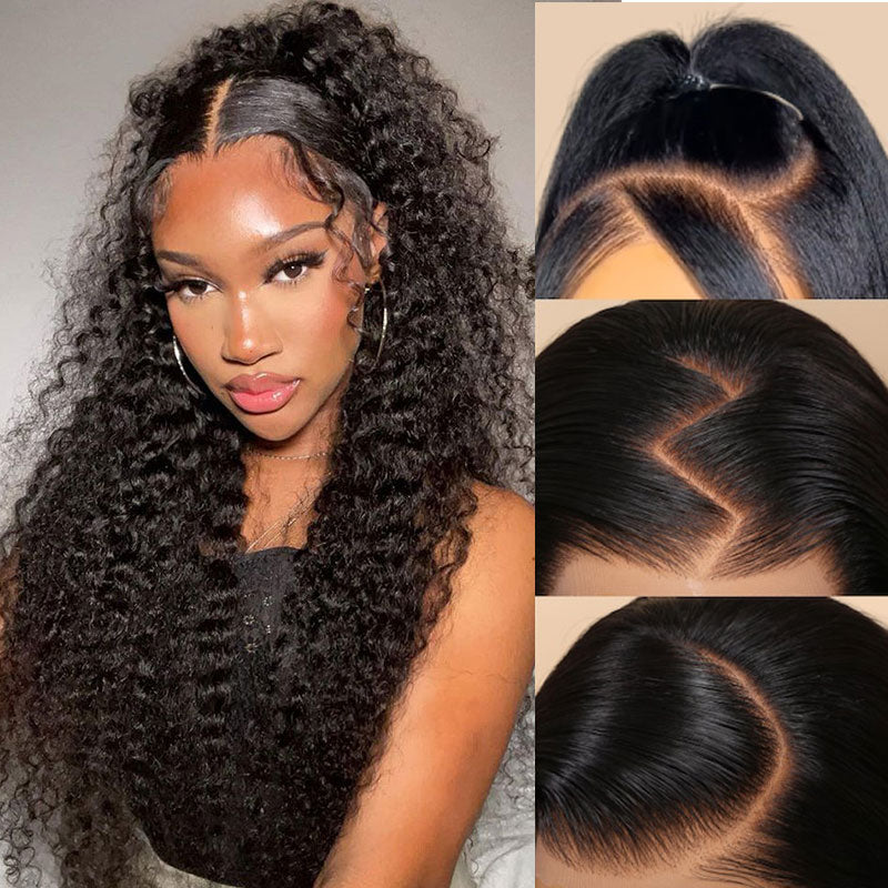 $100 OFF| Code: SAVE100 Klaiyi 7x5 Bye Bye Knots Water Wave Put On and Go Glueless Lace Wig Human Hair