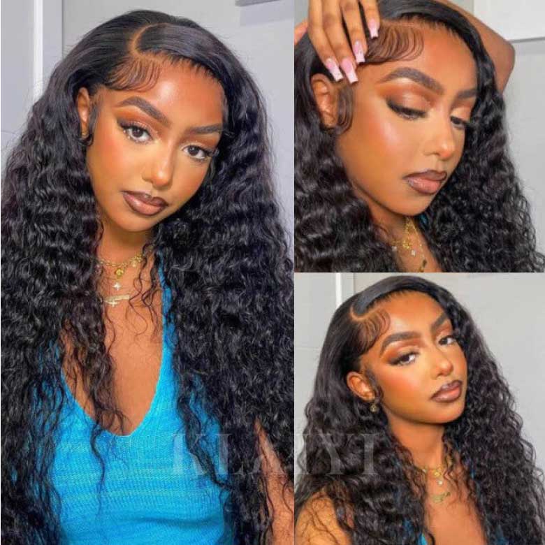 Extra 50% Off Code HALF50 | Klaiyi Water Wave Put On and Go Pre-Cut Lace Closure Wig