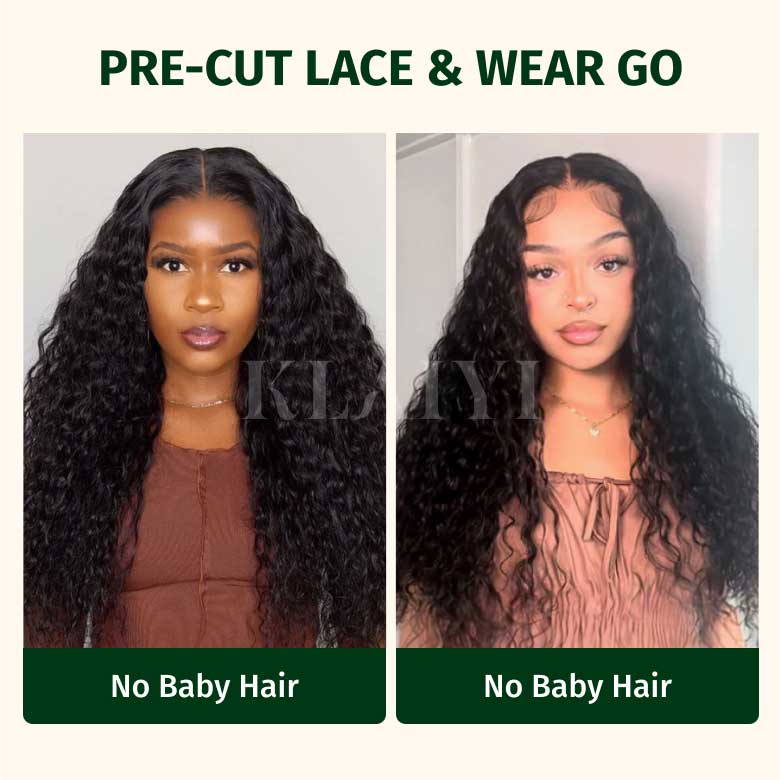 Extra 50% Off Code HALF50 | Klaiyi Water Wave Put On and Go Pre-Cut Lace Closure Wig