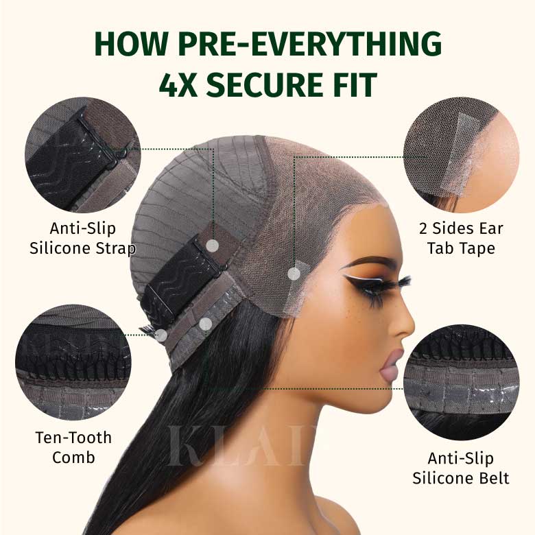 Klaiyi Put On and Go Glueless Bob Wig 13x4 Pre everything/ 7×5 Bye Bye Knots Pre-Cut Lace Closure Wig Beginner Friendly Flash Sale