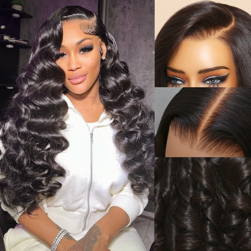 Extra 60% OFF | Klaiyi Pre-Cut Larger Size Lace Closure Put On and Go Wig  Body Wave Wigs