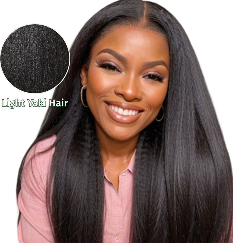 $100 OFF| Code: SAVE100 Klaiyi Yaki Straight 7x5 Bye Bye Knots Wig 4.0