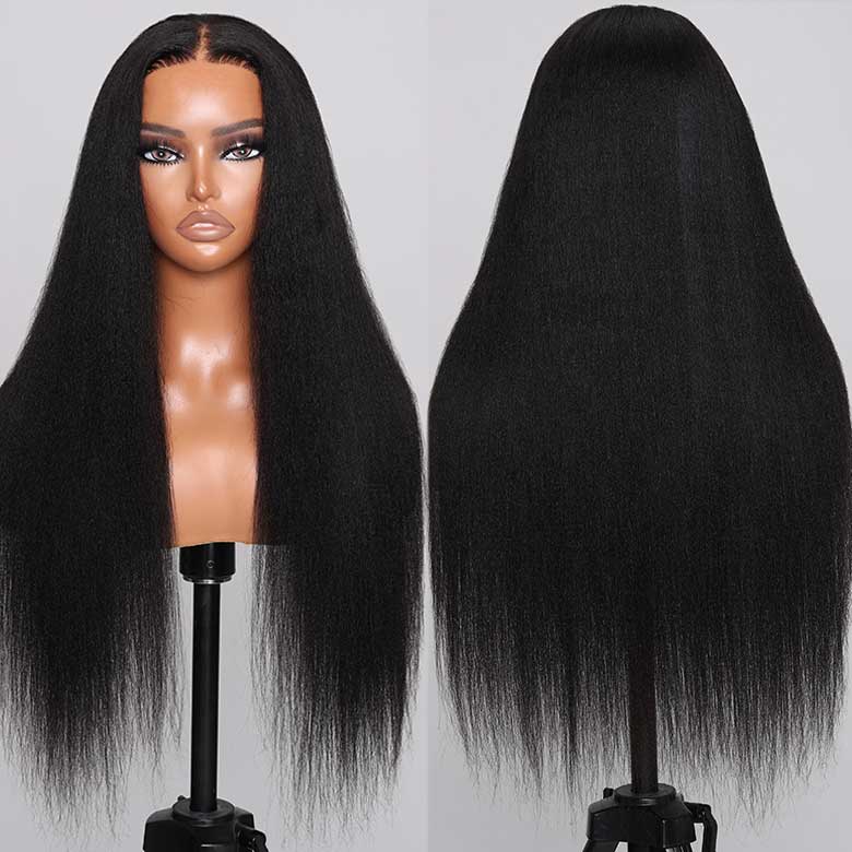 Klaiyi Yaki Straight Skin Melt 5x5 HD Blend Away™ Lace Wigs 180% Glueless Human Hair Wigs