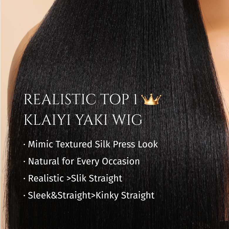 Klaiyi Yaki Straight Skin Melt 5x5 HD Blend Away™ Lace Wigs 180% Glueless Human Hair Wigs