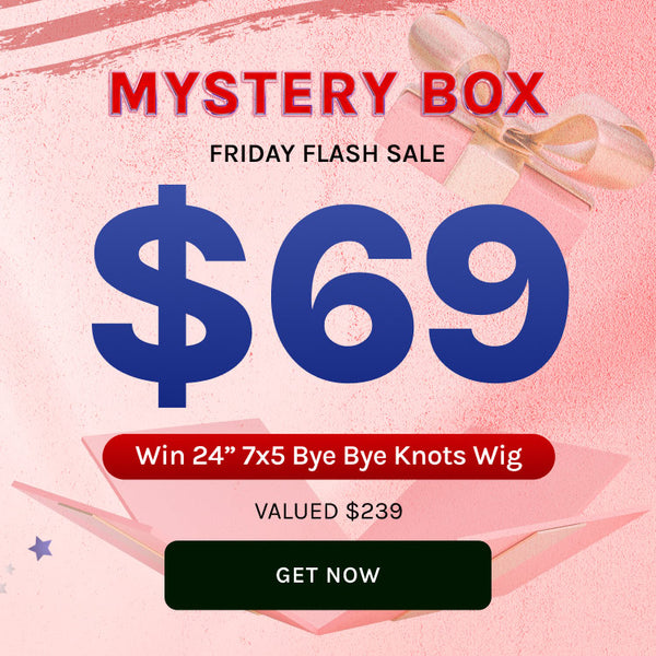 Klaiyi Mystery Box Only $69  Win 24" 7x5 Bye Bye Knots Wig Valued $239 Flash Sale