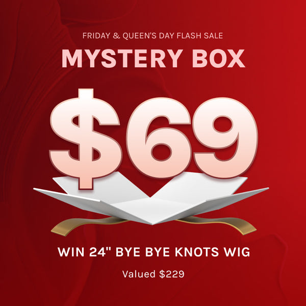 Klaiyi Mystery Box Only $69  Win 24" Bye Bye Knots Wig Valued $229 Flash Sale