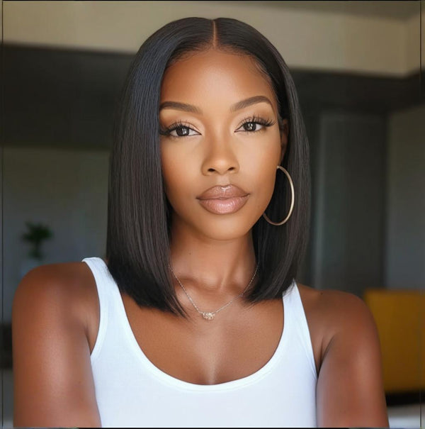 Klaiyi Put On and Go Glueless Bob Wig 13x4 Pre Everything/ 7×5 Bye Bye Knots Pre-Cut Lace Wig Beginner Friendly Flash Sale