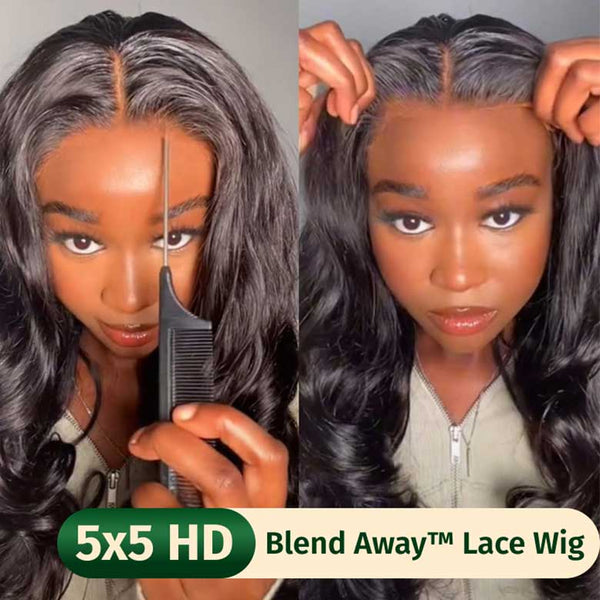 Klaiyi Real 5x5 HD Invisible Lace Closure Wigs 180% Glueless Wigs Melted All Skin 360 Lace Frontal Wig Human Hair