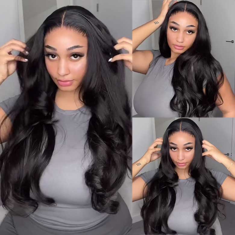 Extra 60% OFF | Klaiyi Pre-Cut Larger Size Lace Closure Put On and Go Wig  Body Wave Wigs