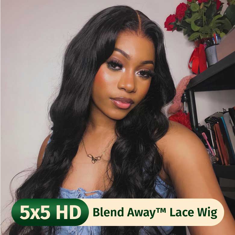 Klaiyi Real 5x5 HD Invisible Lace Closure Wigs 180% Glueless Wigs Melted All Skin 360 Lace Frontal Wig Human Hair