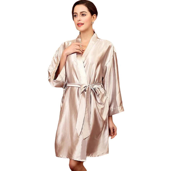 1300 Points | Klaiyi Exclusive Luxurious Silk Robe Sexy Nightwear