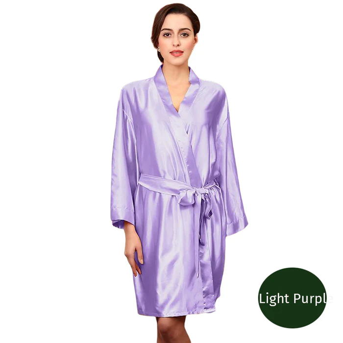 1300 Points | Klaiyi Exclusive Luxurious Silk Robe Sexy Nightwear